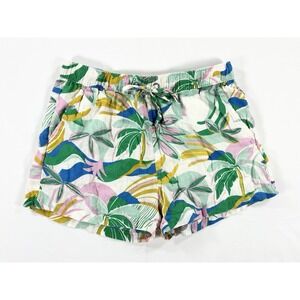C&C California 100% Linen Tropical Shorts Coastal Boho Summer Resort Women's S